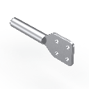 Compression Connector Straight Conductor ⌀19 to Plate 100x100 mm.
