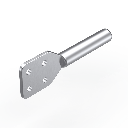 Compression Connector Straight Conductor ⌀19 to Plate 100x100 mm.