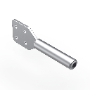 Compression Connector Straight Conductor ⌀19 to Plate 100x100 mm.