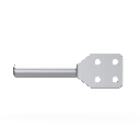 Compression Connector Straight Conductor ⌀19 to Plate 100x100 mm.