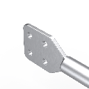 Compression Connector Straight Conductor ⌀19 to Plate 100x100 mm.