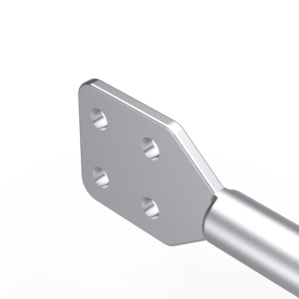 Compression Connector Straight Conductor ⌀19 to Plate 100x100 mm.